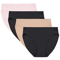 4-Pk Halston Women's MD No Show Bikini Underwear,