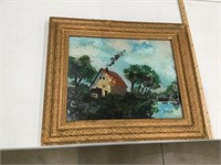 Reverse painting in frame