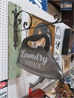 METAL LAUNDRY SERVICE TRADE SIGN