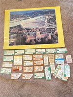 Vintage UT Poster with Various Tickets