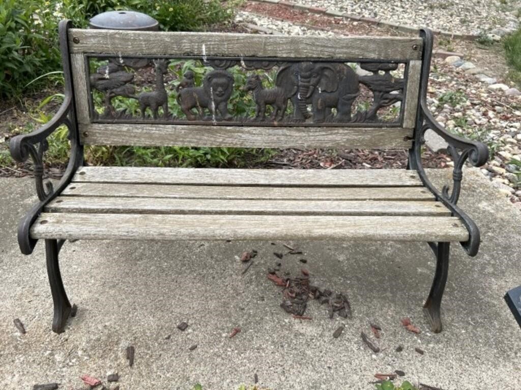 Child’s Zoo themed bench