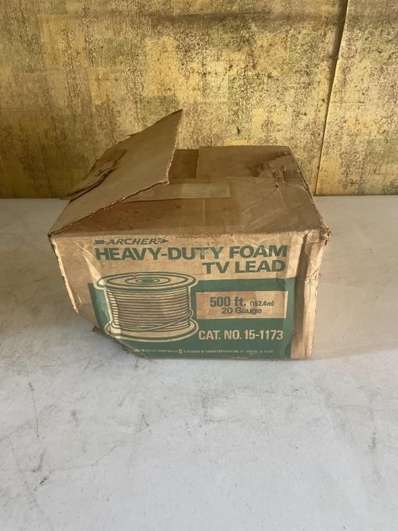 Heavy duty foam TV lead 500’ 20 gage