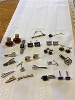Tie tacks and cuff links, some sets