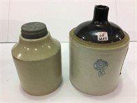 Lot of 2 Stoneware Pieces Including Macomb, IL