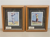 2 framed replica tobacco cards 5x6"