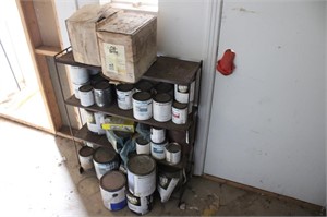 shelf and paint lot