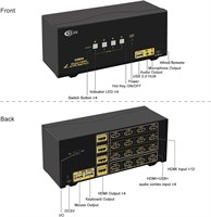 $570 4 Port Quad Monitor KVM HDMI Switch