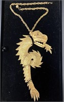 Kenneth J Lane Dragon Bib Necklace