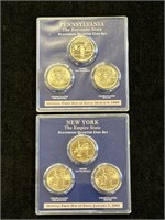 New York & Pennsylvania Statehood Quarter Sets