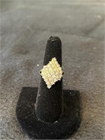 10K Yellow Gold Multi Stacked Stones, 4.4g, Size