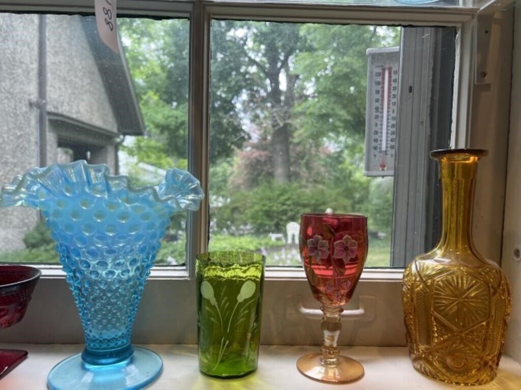 10 Pieces of Colored Art Glass