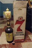 Vintage Giant Seagrams Seven Crown Bottle