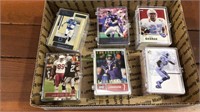 Football trading cards six plastic boxes full of