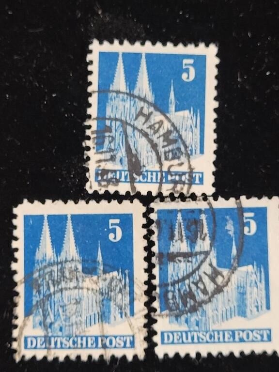 1948 5pf Blue Cologne Cathedral (3)