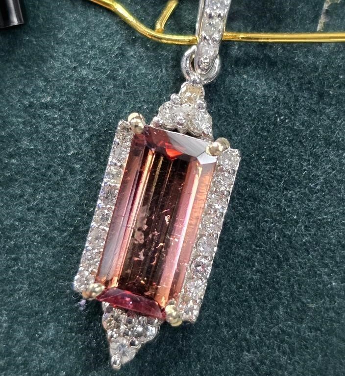 $4310 14K 2.99g  Tourmaline(2.7ct) Diamonds