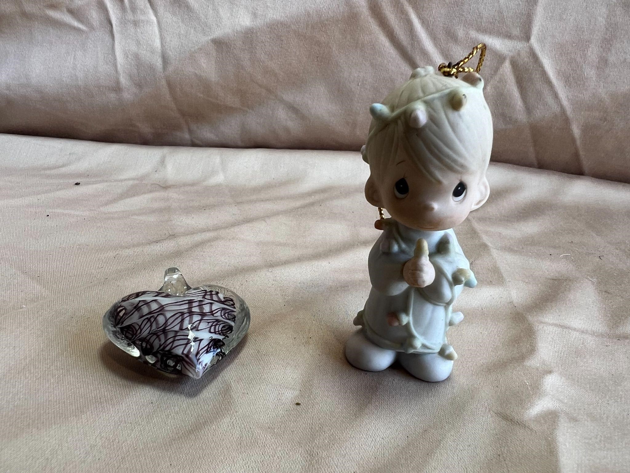 Precious Moments Figurine and small Heart