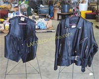 Womens Leather Jacket and Vest
