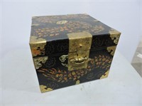 Metal & Brass Trimmed Box With Shell Inlay