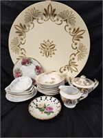 Metal Tray, Empress China Sugar & Creamer