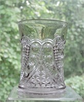 Early Pressed Glass Tumblert c 1890's