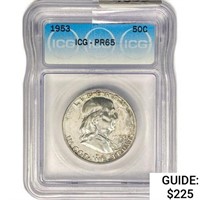 1953 Franklin Half Dollar ICG PR65