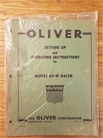 Oliver model 60-w baler operating instructions