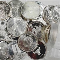 Random Maker and Design 1 oz Silver Round ONE