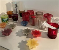 21 pcs Votive Candles and Holders