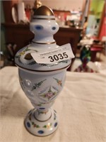 Vintage Czech Bohemia Glass Jar w/Lid