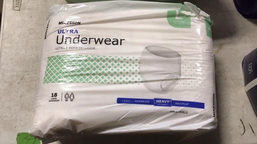 Adult underwear size large