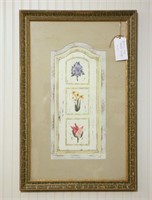 Vintage Gallery Art Framed Floral Print