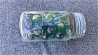 Jar of shooter marbles