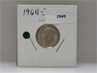 1964-D 90% Silv Roos Dime