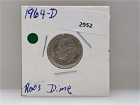 1964-D 90% Silv Roos Dime