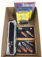 (5pc) Ulu Knife, Pocket Knife/ Multitool Set