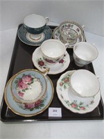 5 Assorted Cups & Saucers / 1 Single Cup
