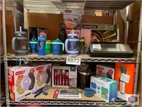 mix items; cookware, thermo flask, waffle maker,