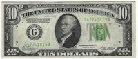 1928-D Series $10 Federal Reserve Note Light