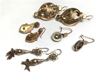 4 Sets of Antique Gold Earrings
