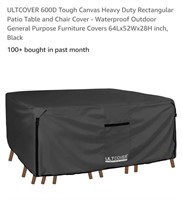 Rectangular Patio Table & Chair Cover,  Canvas,