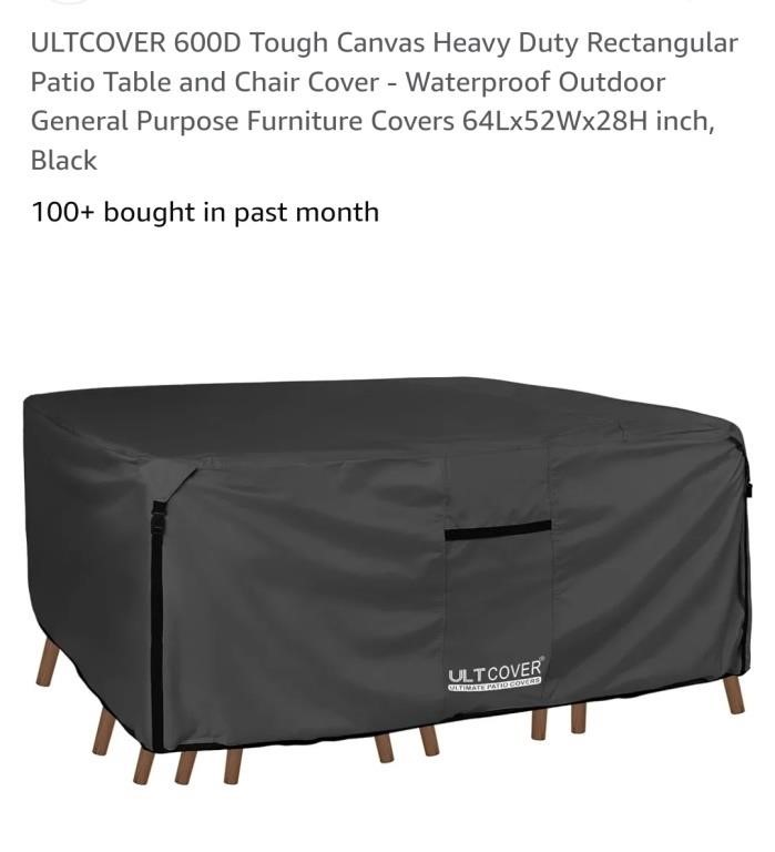 Rectangular Patio Table & Chair Cover,  Canvas,