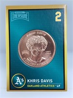 1 oz .999 Copper Khris Davis - Oakland Athletics