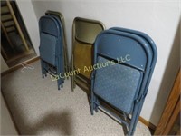 7 assorted folding chairs good used condition