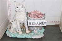 CAT WELCOME FIGURINE