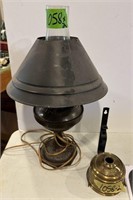 St Louis Handlan Metal oil lamp 18” &