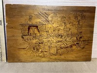 Wooden Etched Artwork