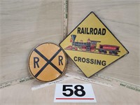 2 metal rr signs-round is andy rooney