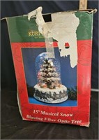 musical snow blowing optic tree