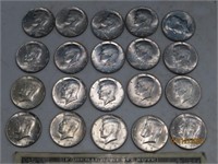 (20) 40%silver Kennedy Half Dollars Coins