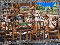 Velvet Tapestry of Dogs Playing Poker